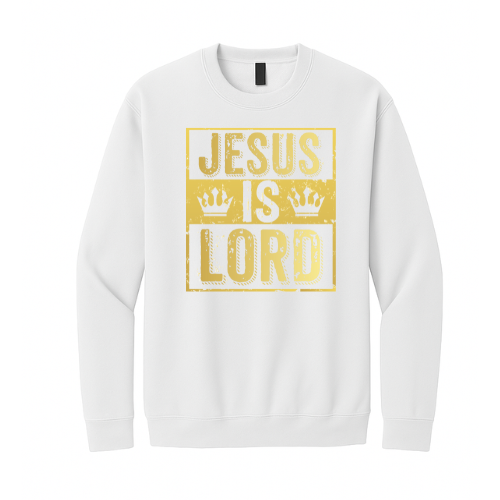 Crewneck Sweatshirt - Jesus is Lord (White)