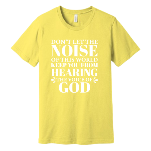 Unisex Jersey Short Sleeve Tee. Voice Of God  (Yellow)