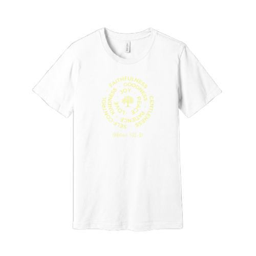 Unisex Jersey Short Sleeve Tee. Fruit of the Spirit (White)