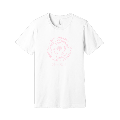 Unisex Jersey Short Sleeve Tee. Fruit of the Spirit (White)