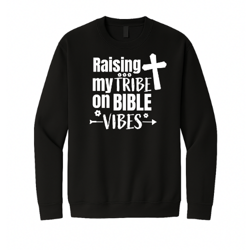 Crewneck Sweatshirt - Raising my Tribe (Black)
