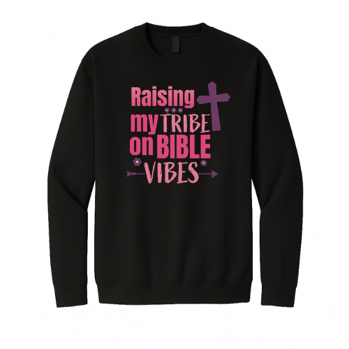 Crewneck Sweatshirt - Raising my Tribe (Black)