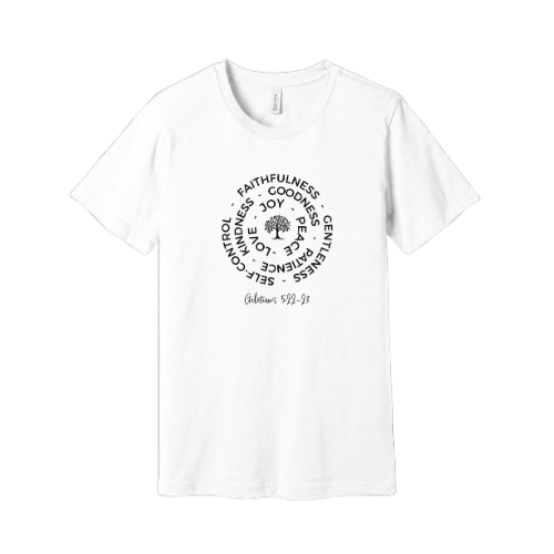 Unisex Jersey Short Sleeve Tee. Fruit of the Spirit (White)