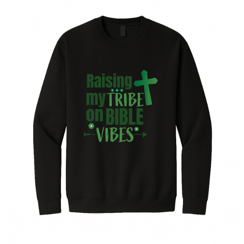Crewneck Sweatshirt - Raising my Tribe (Black)