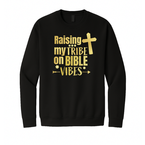 Crewneck Sweatshirt - Raising my Tribe (Black)
