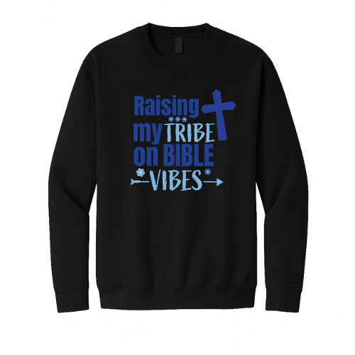 Crewneck Sweatshirt - Raising my Tribe (Black)