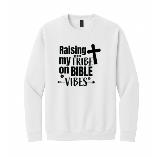 Crewneck Sweatshirt - Raising my Tribe (White)