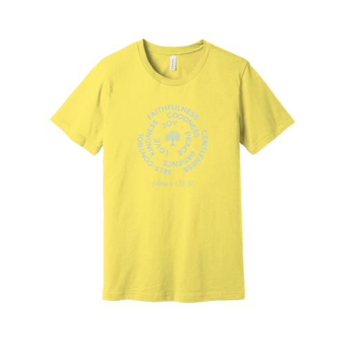 Unisex Jersey Short Sleeve Tee. Fruit of the Spirit (Yellow)