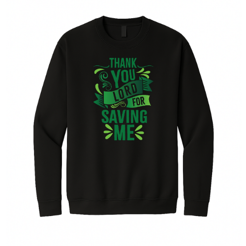 Crewneck Sweatshirt - Thank You Lord (Black)