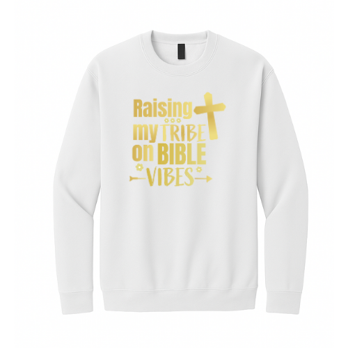 Crewneck Sweatshirt - Raising my Tribe (White)