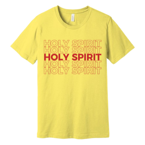 Unisex Jersey Short Sleeve Tee. Holy Spirit (Yellow)