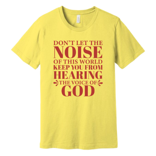 Unisex Jersey Short Sleeve Tee. Voice Of God  (Yellow)