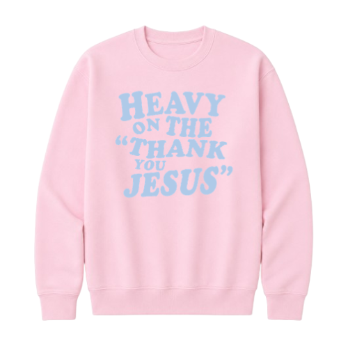 Crewneck Sweatshirt - Thank You Jesus (Pink)