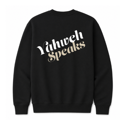 Crewneck Sweatshirt - Yahweh Speaks (Black)