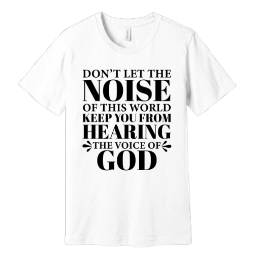 Unisex Jersey Short Sleeve Tee. Voice Of God (White)