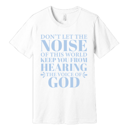 Unisex Jersey Short Sleeve Tee. Voice Of God (White)