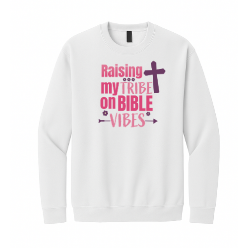 Crewneck Sweatshirt - Raising my Tribe (White)