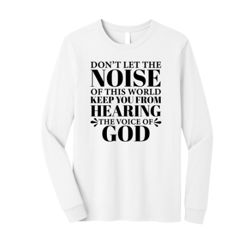 Unisex Jersey Long Sleeve Tee - Voiced Of God (White)