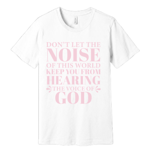 Unisex Jersey Short Sleeve Tee. Voice Of God (White)