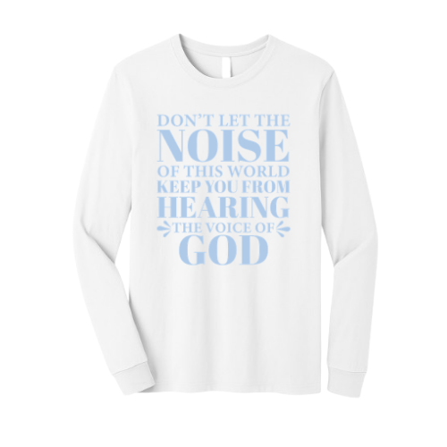 Unisex Jersey Long Sleeve Tee - Voiced Of God (White)