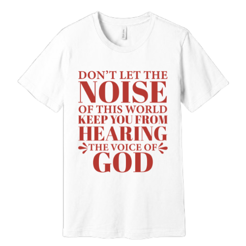 Unisex Jersey Short Sleeve Tee. Voice Of God (White)