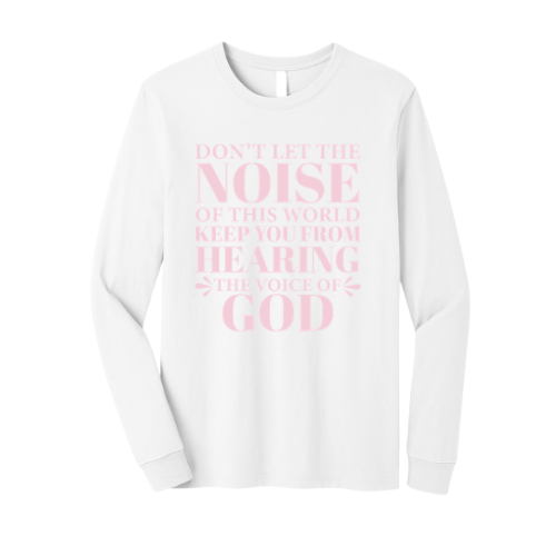 Unisex Jersey Long Sleeve Tee - Voiced Of God (White)