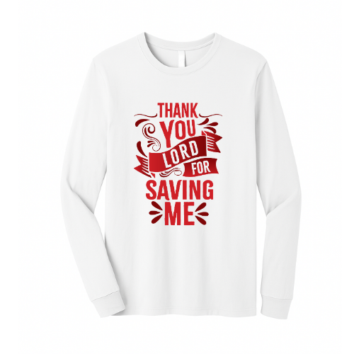Unisex Jersey Long Sleeve Tee - Thank You Lord (White)