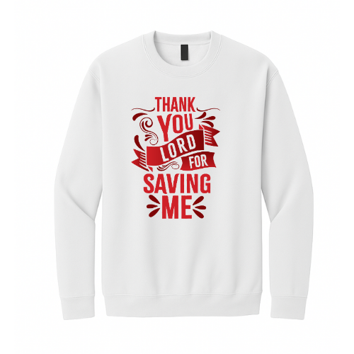Crewneck Sweatshirt - Thank You Lord (White)