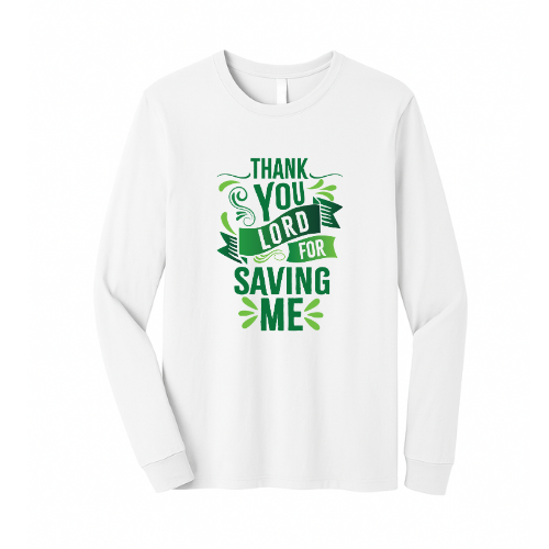 Unisex Jersey Long Sleeve Tee - Thank You Lord (White)