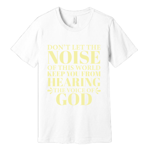 Unisex Jersey Short Sleeve Tee. Voice Of God (White)
