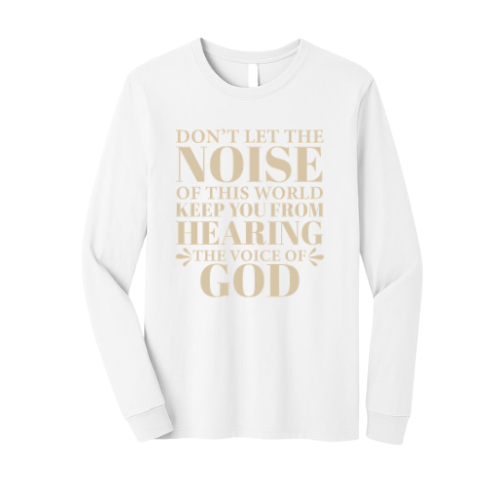 Unisex Jersey Long Sleeve Tee - Voiced Of God (White)