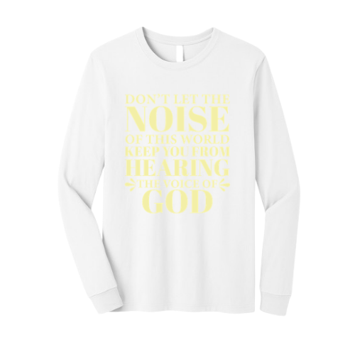 Unisex Jersey Long Sleeve Tee - Voiced Of God (White)