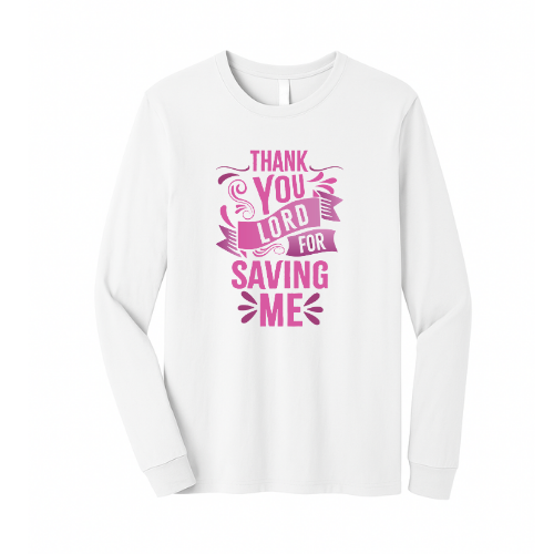 Unisex Jersey Long Sleeve Tee - Thank You Lord (White)