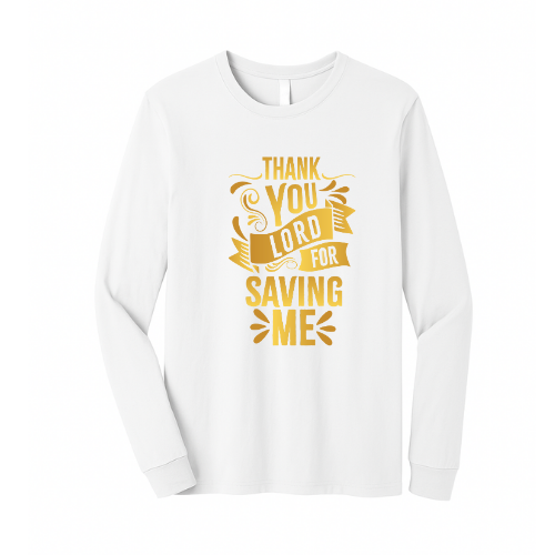 Unisex Jersey Long Sleeve Tee - Thank You Lord (White)
