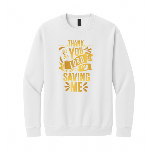 Crewneck Sweatshirt - Thank You Lord (White)