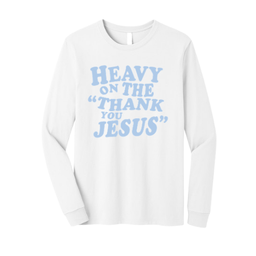 Crewneck Sweatshirt - Thank You Jesus (White)