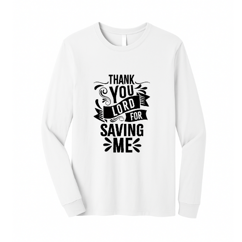 Unisex Jersey Long Sleeve Tee - Thank You Lord (White)