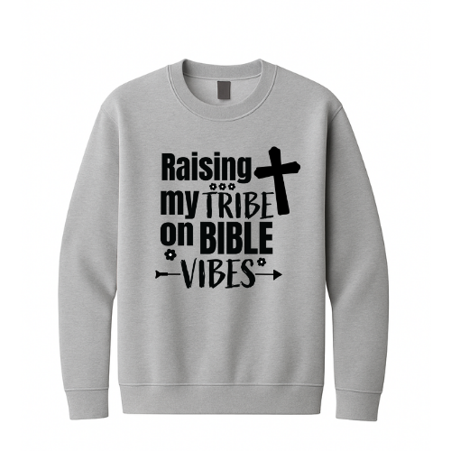Crewneck Sweatshirt - Raising my Tribe (Grey)