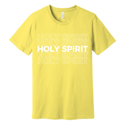 Unisex Jersey Short Sleeve Tee. Holy Spirit (Yellow)