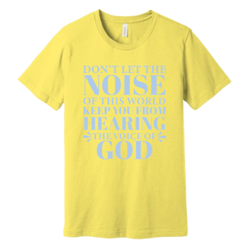 Unisex Jersey Short Sleeve Tee. Voice Of God  (Yellow)