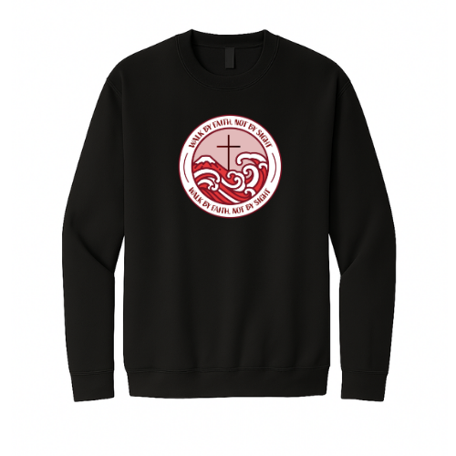 Crewneck Sweatshirt - Walk By Faith (Black)