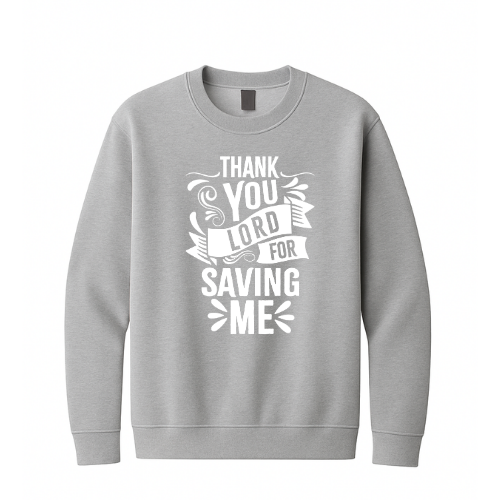 Crewneck Sweatshirt - Thank You Lord (Grey)