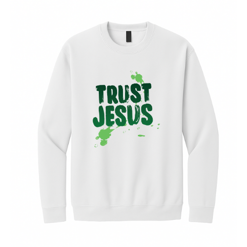 Crewneck Sweatshirt - Trust Jesus (White)