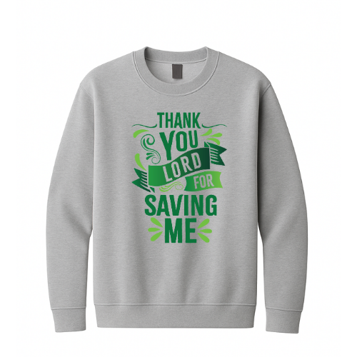 Crewneck Sweatshirt - Thank You Lord (Grey)