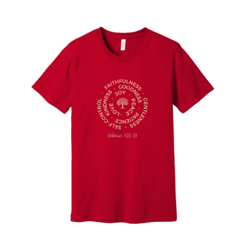 Unisex Jersey Short Sleeve Tee. Fruit of the Spirit (Red)