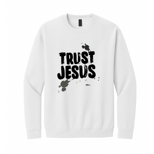 Crewneck Sweatshirt - Trust Jesus (White)