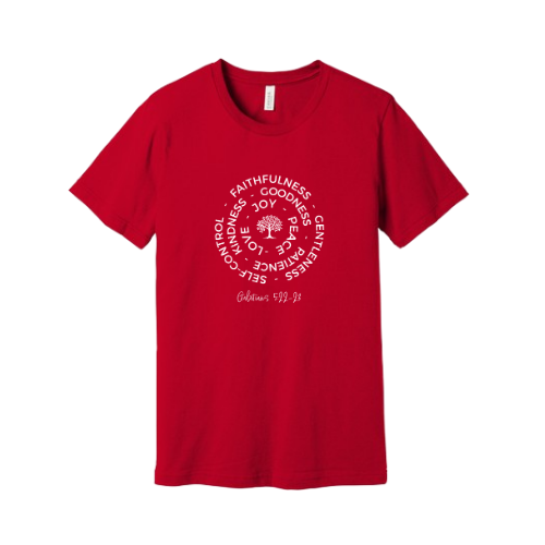 Unisex Jersey Short Sleeve Tee. Fruit of the Spirit (Red)