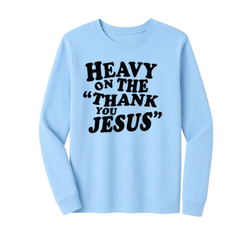 Crewneck Sweatshirt - Thank You Jesus (Blue)