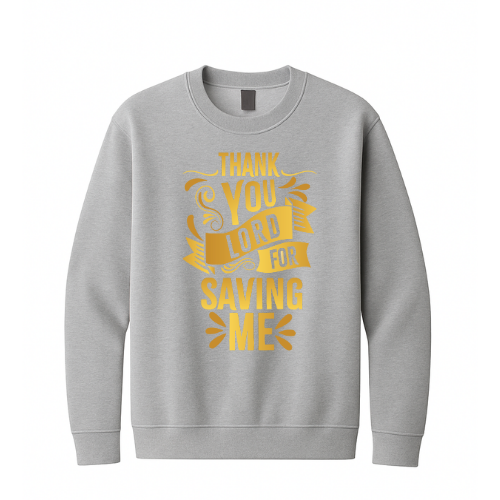 Crewneck Sweatshirt - Thank You Lord (Grey)