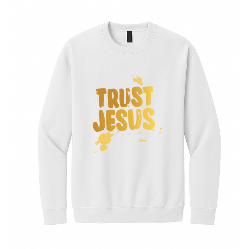 Crewneck Sweatshirt - Trust Jesus (White)